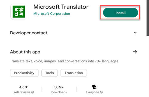 MS Translator image